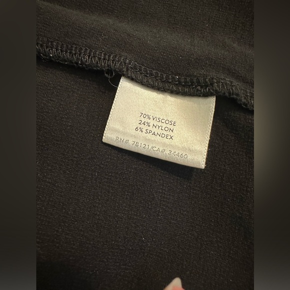 EILEEN FISHER Woman System Washable Crepe Pants Black Pull On Elastic Waist - Picture 7 of 10